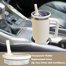 1个防漏盖替换装，适用于40盎司（约1134.0克）H2.0翻盖吸管杯，防漏防尘吸管盖 - 彩色 - 查看 8