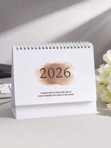 1件 2026/2027 桌上日曆，可愛便攜式計畫本，用於規劃與整理每日及每月行程的桌面配件，居家與學校文具，學生用品，教師辦公用品及開學用品 - 彩色 - 查看 8