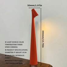 1pc/2pcs Wireless Rechargeable LED Elegant Desk Lamp, 3-Level Adjustable Brightness, Non-Slip Base, Suitable For Dining Room, Living Room, Study Or Bedroom Home Decor - Multicolor - View 18