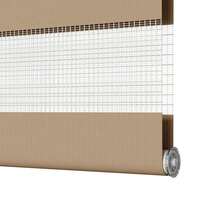 Tenda a rullo zebrata marrone 35,9 cm in tessuto poliestere