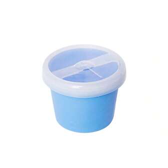 防漏婴儿辅食储存盒 - 1 个装，带盖小塑料容器，锁住新鲜、营养和风味，可冷藏和洗碗机清洗，2.29 盎司（65 克）140 毫升零食盒（蓝色）