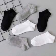 Kit 3 6 12 Pairs Unisex Short Ankle Socks Cotton And Polyester Multicolor 35-40 - Nhiều màu - Xem 6