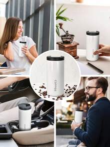 1件 550ml 直筒圓柱不鏽鋼保溫水瓶，便攜戶外水壺，多功能咖啡杯，茶水分離保溫杯附蓋，適合露營、騎行、辦公室，完美生日禮物 - 1pc - 查看 11