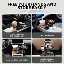 1 khay đựng đồ đa năng trên xe hơi, có giá để cốc, đế nhỏ gọn và tiện lợi, có thể xoay điều chỉnh, thích hợp để đựng các vật dụng linh tinh, giá để cốc tròn, phù hợp với hầu hết các loại xe hơi. - 1 - Xem 5