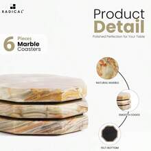 Marble Coasters For Drinks Warming Coffee 3.5 Inches Set Of 6 Black Handmade Star Coaster Plates Ideal For Car And Outdoor Pot Mat Caddy Kitchen Cup Pad Coaster Sets