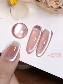 10ml Autumn Winter Nails New Ultra-Bright High Magnetic Powder Retro Ice Transparent Pink Blue Brown Red Glass Bead Cat Eye Gel Nail Polish Moonlight Porcelain White Cat Eye Phototherapy Nail Art Whitening Popular Gel For Nail Salon Home Diy Nail Supplies