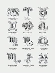 1颗精美十二生肖吊坠珠，适合女性佩戴，可用于DIY制作手链、手镯等首饰，是送给女朋友的绝佳礼物。 - 十二星座 - 查看 3