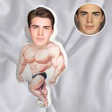 Personalized Face Pillow - Customized Photo 3D Printed, Unique Shaped Sofa Cushion, Perfect Gift For Couples And Loved Ones - Multicolor - View 2