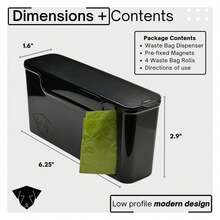 Dog Poop Bag Dispenser - Magnetic &Mount - Indoor/Outdoor - With 60 Bags - Multicolor 82 - View 3