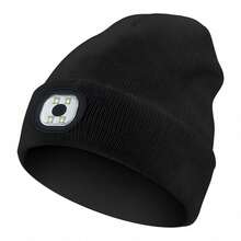 1pc Brimless Poo Hat With Light, Winter Headlamp Warm Hat, Unisex USB Rechargeable 4 Led Flashlight Hat, Removable And Washable Design, Creative And Practical Gift For Men, Women And Teenagers Cool Gift For Outdoor Skiing Hunting Camping Hiking Running Fishing - Multi-color-lED Headlight - View 17