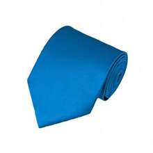 New Hot ! Solid Color Plain Classic Necktie Men's Tie,ZXCFTE - 35-孔雀藍 - 查看 2