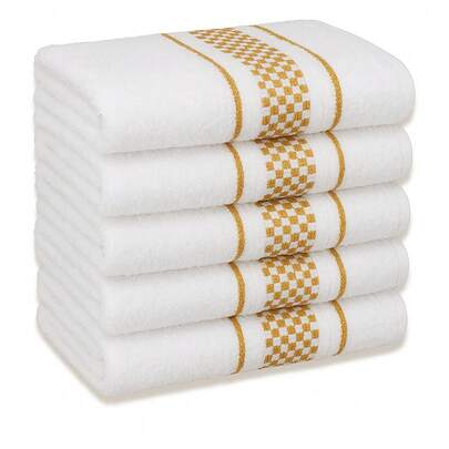 Kit 5 Pano de Prato Premium 100% Algodão Atoalhado Grosso 45x70cm Cozinha Copa