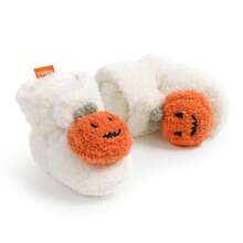 Infant Halloween Pumpkin Newborn Infant Infant Girls Boys Warm Fleece Winter Booties First Walkers Slippers Shoes