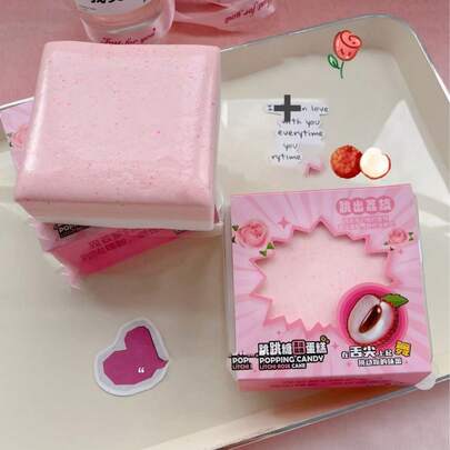 New Arrival Super Soft Rose Lychee Cake Slow Rebound Stress Relief Squeeze Toy Gift, Squish