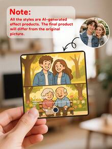 1pc Custom Music Album Fridge Magnet, Customized Magnet For Refrigerator, Customizable Photo Album Refrigerator Magnet, Personalized Music Player With Photo, Song, Album Cover, Fridge Magnet Can Play Songs, Custom Gift, Personalized Gift