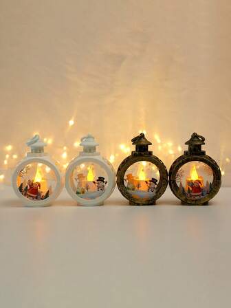 1PC Christmas Retro Night Light - Festive Table Decoration With Warm LED Glow, Classic Retro Design (Vintage Santa/Snowman), Battery/USB Powered, Perfect For Bedroom Nightstand, Living Room Coffee Table, Desk & Holiday Party Display, Enhances Christmas Ambience