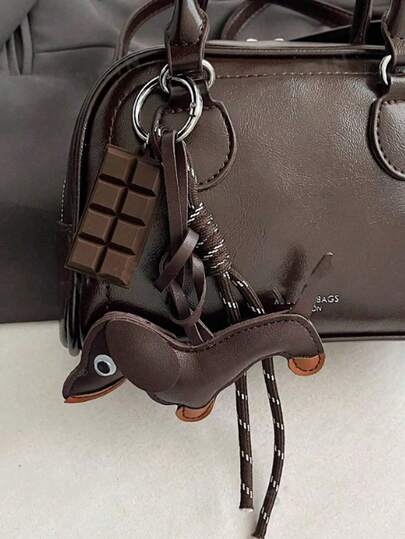 قلادة على شكل كلب السلق الشوكولاتة، قلادة على شكل قفص البيسبول، سلسلة مفاتيح مضفرة للأزواج، اكسسوارات حقيبة خريفية، هدايا للنساء والرجال