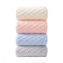 [4pcs Ultra-Soft Bath Towels] 4pcs Ultra-Soft Waffle Edge Bath Towels | Super Absorbent Microfiber, Quick-Drying, Textured | SPA, Gym & Daily Use, Durable, Family & Fitness Gift Set