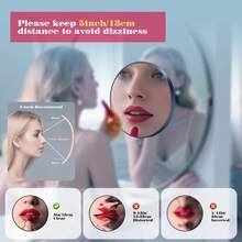 2个45英寸化妆放大镜，壁挂式，10倍-30倍放大倍率，带3个吸盘，圆形旅行放大镜 - 非常适合精细化妆/剃须，价格实惠，情人节礼物，廉价商品，旅行必备，房间装饰，情人节礼物，便宜货，房间，1美元商品，度假必备，女士礼物，卧室，情人节，99美分 - 黑色 - 查看 5