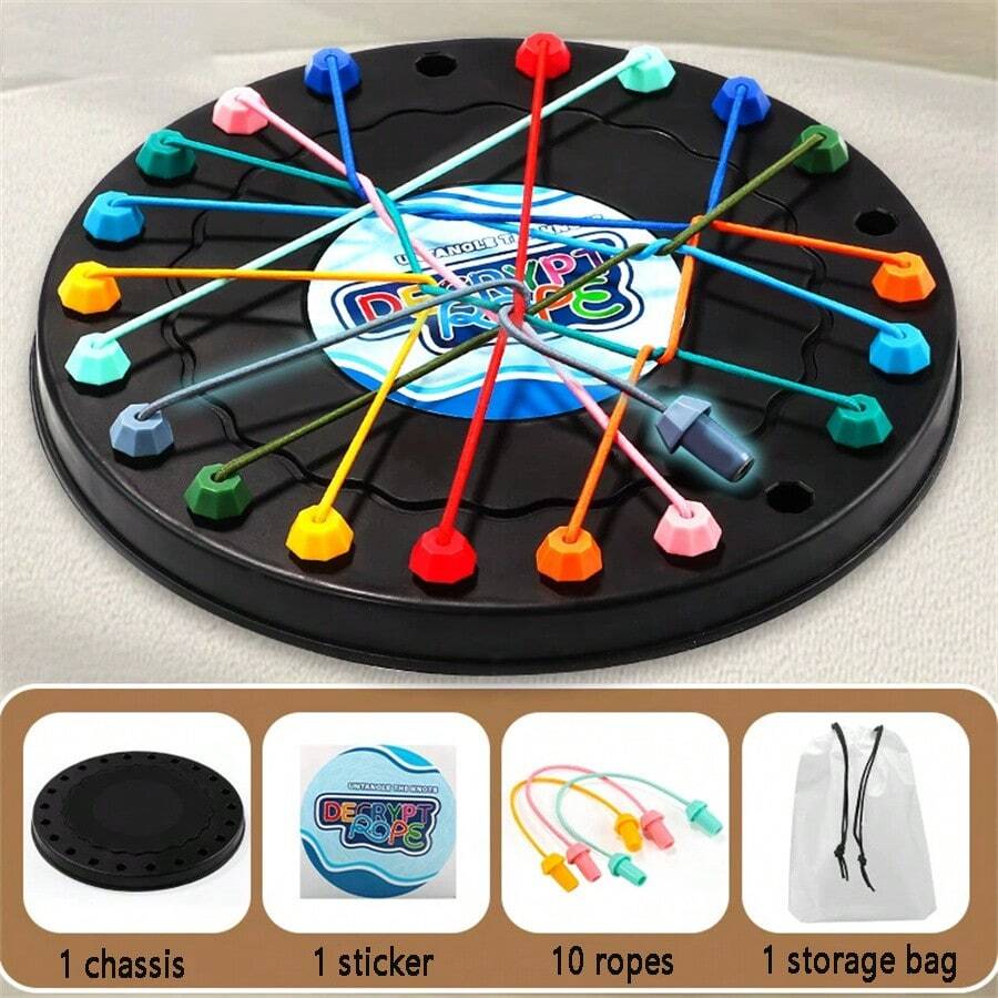 Trò chơi ghép hình dây thừng nhiều màu sắc, giúp tăng cường tư duy logic và sáng tạo, phù hợp cho thanh thiếu niên và gia đình giải trí, món quà hoàn hảo cho Ngày Valentine, Lễ Tạ ơn, Giáng sinh, Năm mới và là trò chơi tư duy chiến lược dành cho giới trẻ. - Nhiều màu - Xem 1