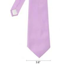 New Hot ! Solid Color Plain Classic Necktie Men's Tie,ZXCFTE - 28-薰衣草 - 查看 3