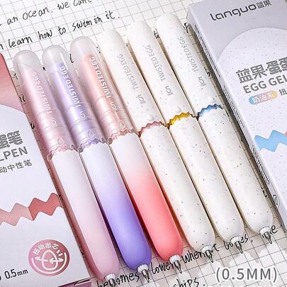 6 Stücke Premium Schwarze Gelroller-Kugelschreiber - Retraktil, Extrafeine Spitze (0,5 mm), Kugelschreiber, Sortiert, buntes Gelstift-Set, Ballpoint Liner Marker Textmarker, perfekt für lebendiges buntes Schreiben und Skizzieren, Flüssiges Schreiben, zum Zeichnen, Markieren, Notizen für Studenten, Erstellen von Handbüchern, Bürogebrauch