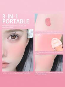 NOVO Blush Cair 3-in-1, Highlighter & Contour, Blush Matte untuk Tampilan Wajah Alami, Cocok untuk Sehari-hari, Panggung, Festival, Wisuda, Riasan Ulang Tahun, Merek Wanita, Halloween - B07 ANGGREK GELAP - View 5