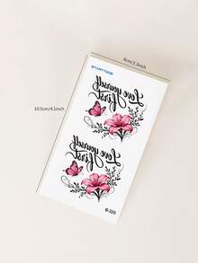 STARTTOOS Minimalist Tattoo Stickers / Delicate Butterfly & Floral Pattern Y2K Finger Tattoo Stickers, Suitable For Wrist, Ankle, Shoulder, Neck, Collarbone And Other Small Body Parts, DIY Carnival, Valentine's Day, Party Holiday Gift - Multicolor - View 7