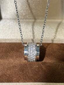 1 pieza Hermoso collar con colgante de circonita cúbica para mujer, regalo del Día de San Valentín, joyería de boda