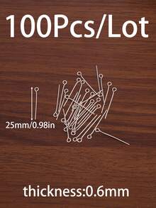 100Pcs/Lot 14K Gold Plated Stainless Steel Eye Head Pins Metal Eye Pins For Jewelry Making Findings DIY Handmade Make Bracelets Necklace Earrings Pendant Jewelry Pins Supplies - 9-shaped Needle - View 23