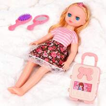 Adorable y lindo muñeco bebé reborn, viene con un conjunto de accesorios: material suave, ligero y amigable con la piel, incluye una pequeña bolsa de transporte, espejo, peine y un vestido verde con hermosos patrones. Un juguete para niños y niñas, regalo sorpresa perfecto para cumpleaños y Navidad, muñeco bebé reborn.