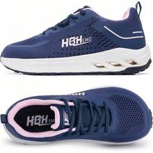 Womens Wide Toe Box Walking Shoes With Arch Support Wide Width Tennis Running Sneakers Zero Drop Shoe - Bluepink - View 5
