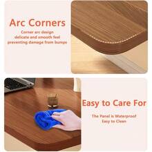 Mesa Escritorio Plegable Pared, Escritorio Flotante, Placa Engrosada, Estructura Estable, Fcil de Cuidar, Escritorio Plegable, para Oficina, Cocina, DormitorioWhite, 60 * 24CM - Color nogal + 120*30CM - Ver 6