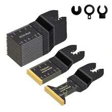 Titanium Alloy Multi-Tool Blade Kit, Suitable For Wood, Plastic, Metal Oscillating Tool Blades, Quick Release Oscillating Saw Blades, Fit All Models - Multicolor - View 4