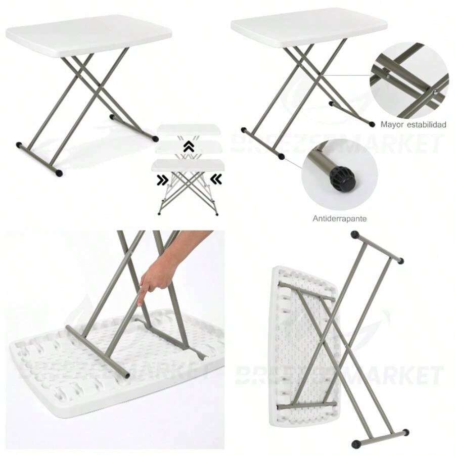 Mesa Personal Individual Rectangular 76xx50cm Plegable Porttil, Diseo De Tamao Ajustable, Mesa Auxiliar Compacta Multiusos, Mesas Plegables, Escritorio Home Office, Interior Exterior - inicial - Ver 1