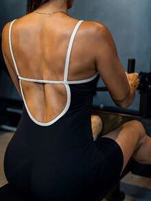 Kit 2 Macaquinho Básico Fitness Academia Detalhe Costas - Virginia