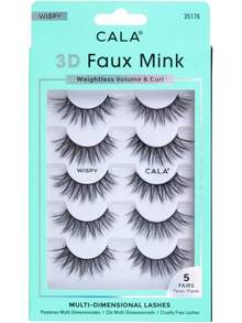 CALA - "3D Faux Mink" pestañas postizas ultraligeras y multidimensionales (1 par, LUXURY) - Tenue - Ver 3