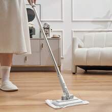 Automatic Hands-Free Floor Cleaning System, One-Button Cloth Replacement - Made Of Heavy-Duty ABS Material, Robot-Like Design, Can Be Wall-Mounted/Cabinet-Mounted, Saves Space, Compatible With Standard Cleaning Cloths, Ideal For Home And Commercial Use (Kitchens, Bathrooms, Windows). - trắng - Xem 4