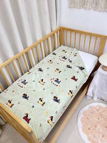 1 tấm ga trải giường vải nỉ cho nôi em bé, vỏ nệm giường trẻ em, ga trải giường chắp vá cho trẻ sơ sinh, bộ đồ giường mềm mại, có thể giặt bằng máy, phù hợp với mọi mùa, bé trai và bé gái, họa tiết cún con, 120*60cm - Nhiều màu - Xem 15