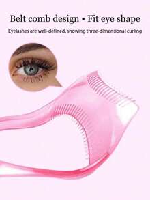3pcs,  Mascara Applicator, Mascara Protection Tool, Eyelash Auxiliary Device, Pcsreusable Makeup Assistant, Auxiliary Device Suitable For Beginners To Perfectly Apply Eyelashes And Eyeliner, To Create Naturally Non-Caking Eyelashes, Mascara Shield Applicator For Eyelash Protection With Eyelash Separator Tool Eyelash Tweezers Girl.Three Sets In Rose Red, Pink &Blue