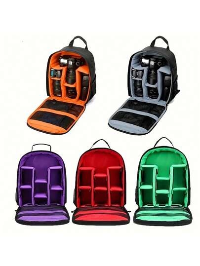 Camera Backpacks For Photographers Waterproof Security Small Camera Bag Travel Digital Camera Bag(Zipper And Lining Colors Random)Digital Camera Accessories