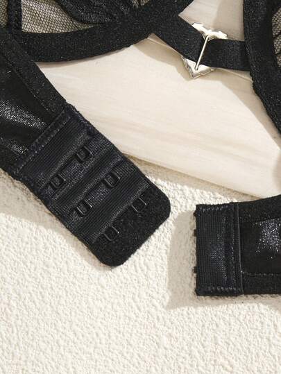 Com Tafel Zachte Geborduurde Verleidelijke Lingerie Set Steel Rims, Heart Shaped Two Pieces Adjustable Shoulder Straps BH Underwear, That Can Be Worn All Year Round, view 8