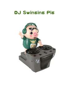 1 pieza Juguete electrónico de cerdo DJ con música y baile, juguete musical de pato DJ con luces LED y música, juguete musical de cerdito bailarín para niños (sin baterías incluidas)