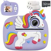 Kids Camera Camera, Kids Toy, Front & Rear Dual CamerasCapture Fun In An Instant! Portable & Kid Friendly Ultra HD 1080 Video 2.4-Inch Screen Children's Camera With Printing Paper, Children's Digital Camera 3-12 Year Old Children's Christmas And Halloween Gifts, Toy Camera[Three Options To Choose From:Single Machines, Single Machines+32GB Card Sets And Single Machines+32GB Card +5 Rolls Paper Sets] - XX-multicolor - View 18