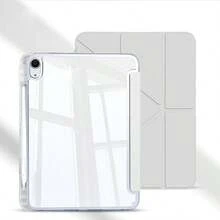 Case Compatible With IPad 10th Generation 10.9 Inch 2022/IPad (A16) 11th Generation 11 Inch 2025/IPad Air 4th/5th, IPad Pro 2020/2021/2022/2024, Slim Stylish Clear IPad Case With Pencil Holder, Multi Angles Folding Y-Shaped Stand Cover