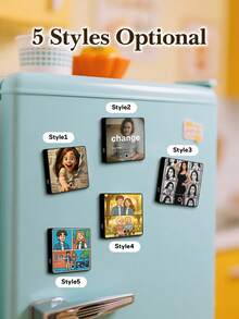 1pc Custom Music Album Fridge Magnet, Customized Magnet For Refrigerator, Customizable Photo Album Refrigerator Magnet, Personalized Music Player With Photo, Song, Album Cover, Fridge Magnet Can Play Songs, Custom Gift, Personalized Gift