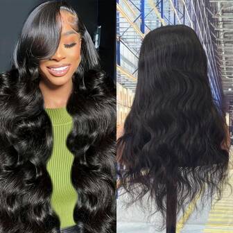 Body Wave 360 Full Lace Front Wig - Brazilian Human Hair Glueless Wig With Baby Hair, Pre Plucked Hairline For Natural Look
