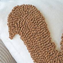 1 buc. Față de pernă din pluș brodată cu model de curcan, față de pernă decorativă de Ziua Recunoștinței cu broderie 3D