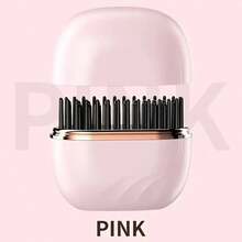 1pc Portable Wireless Hair Straightening Comb - USB Charging Travel Essential, 3-Speed Temperature Control, Copper Hot Plate For Smooth Styling, Women's Portable Hair Salon | Fashionable Modern Design | Mini Hair Straightening Machine