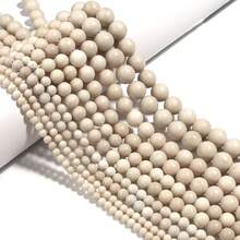 1 Stück Natürliche Fossil Stein Perlen 4/6/8/10/12mm Natürliche Stein Perlen für DIY Schmuckherstellung
